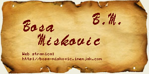 Bosa Mišković vizit kartica